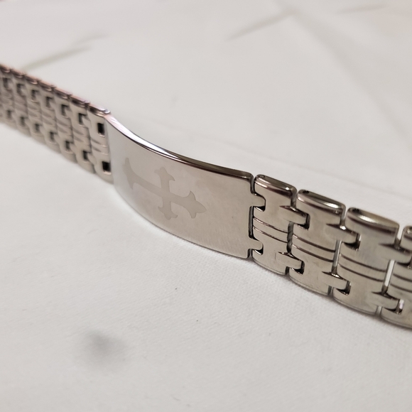 Stainless Steel Cross Bracelet - Picture 9 of 10